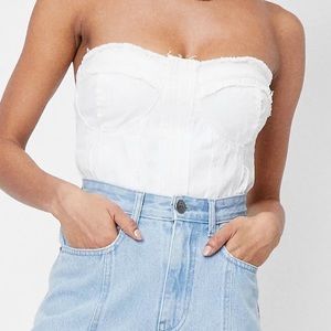 NWT NastyGal Denim Corset Top